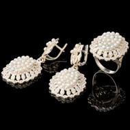 Срібний набір з перлами арт. 530г