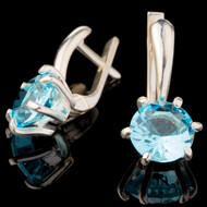 Срібні сережки 925 проби з фіанітами арт. 585с