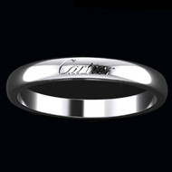 Срібна обручка з написом Cartier арт. 817к