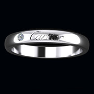 Срібна обручка з написом Cartier арт. 816к