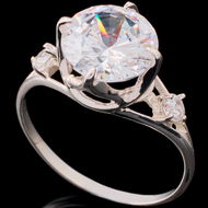 Срібна каблучка з фіанітами арт. 284к/s